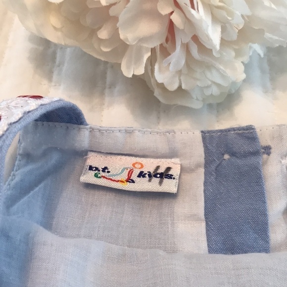 B.T. Kids Chambray Blue with White Eyelet Dress Size 24 Months - Picture 4 of 8